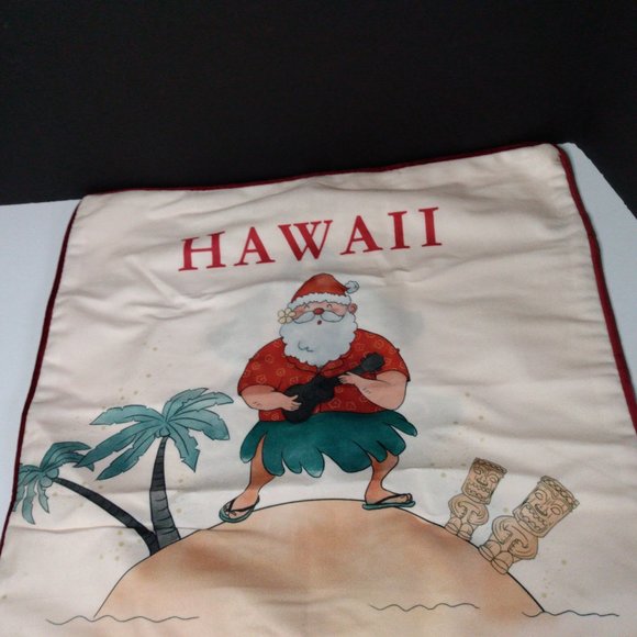 Santa Decorative Pillowcases 18"x18" Dual Sided Santa & Jot to the world - Picture 2 of 9